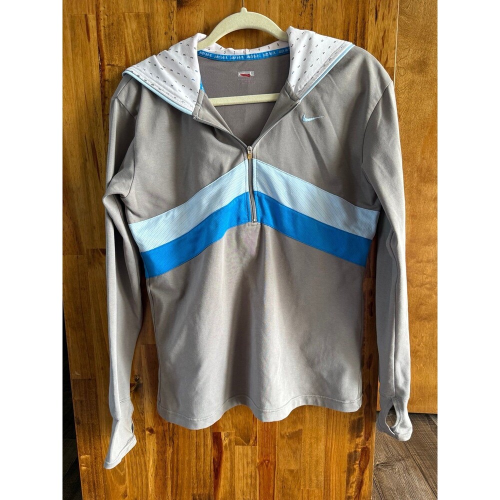 Nike Dri-Fit Chevron 1/4 Zip Pullover Hoodie Sz. Large